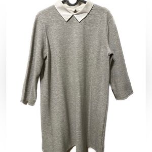 Gray Zara Blouse Long Dress